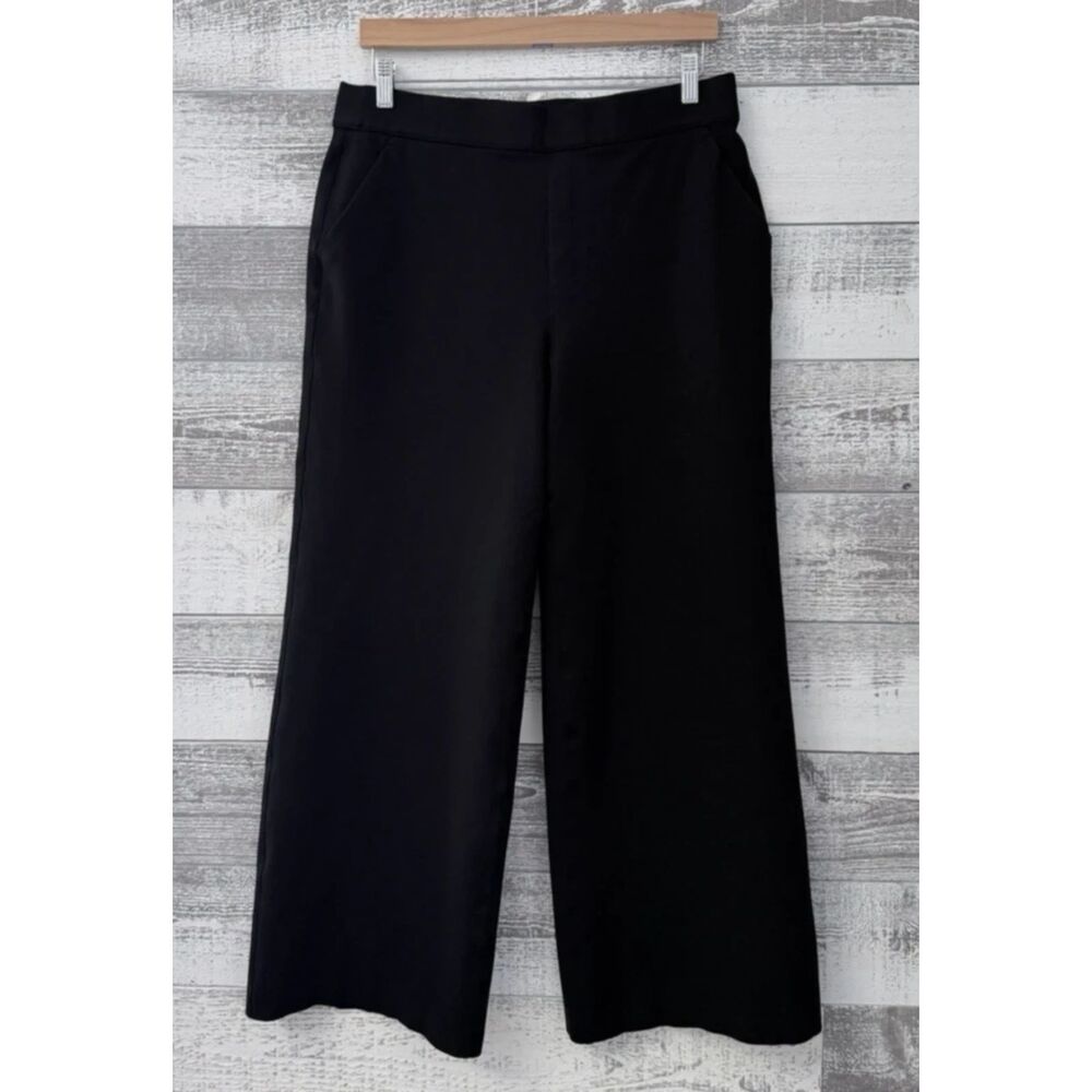 Spanx Perfect Pants Womens XL Wide Leg Black Stretch Pull On Career Dressy